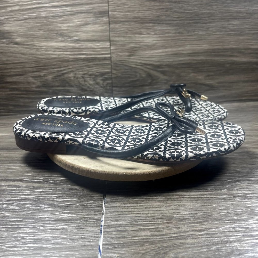 Kate Spade Black and White Patterned Sandals